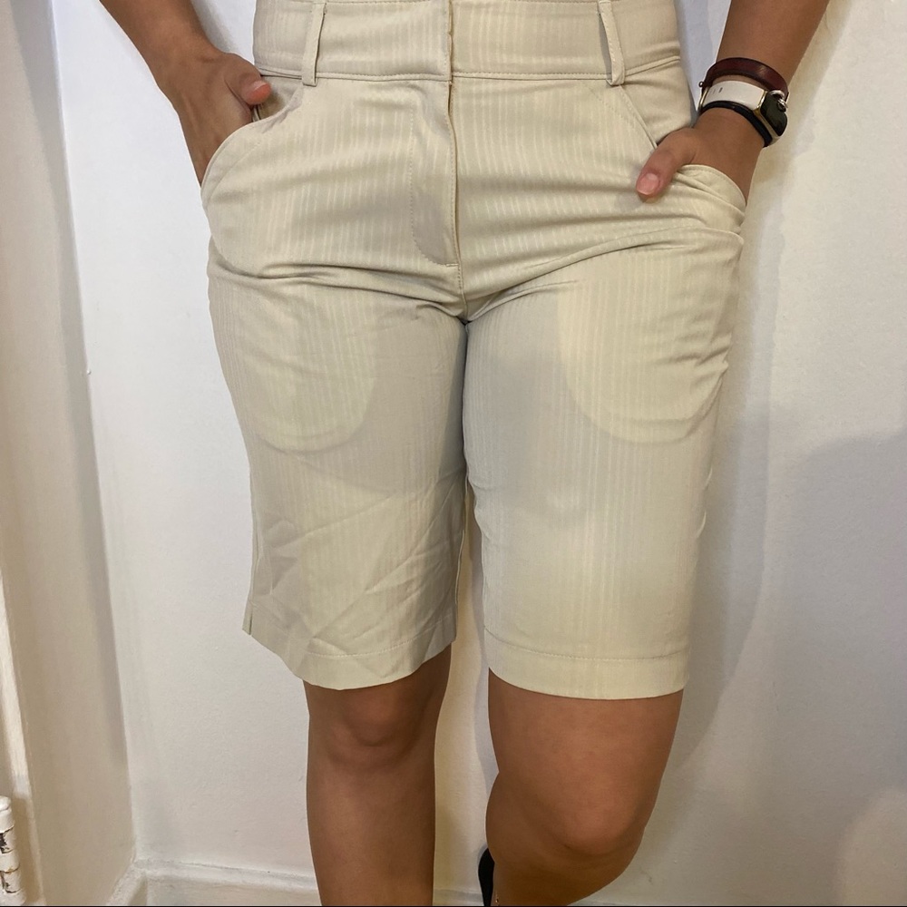 Nike Golf cream striped women’s shorts